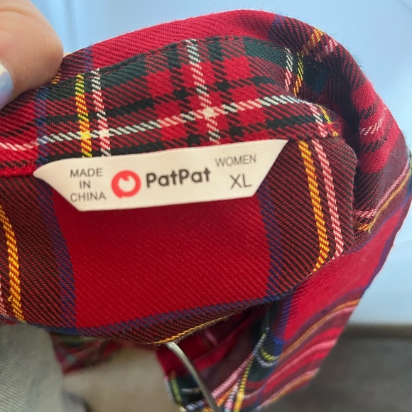 Plaid Dress with Tie - Picture 2 of 5